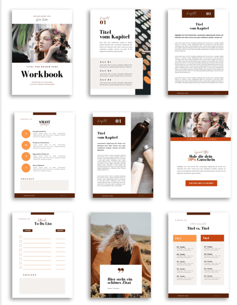 Workbook Vorlage Canva